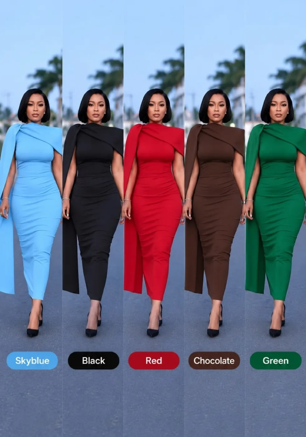 Cap-Sleeve Bodycon Midi Dress