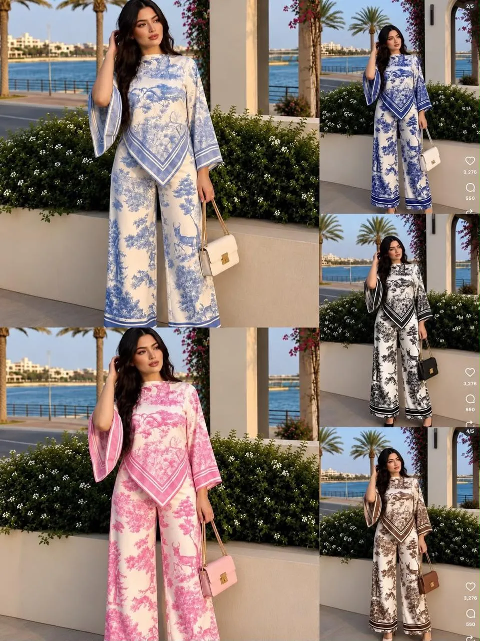 Printed Palazzo Two-Piece Set