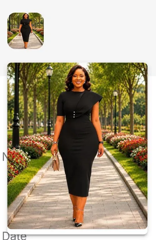 Women's Professional Asymmetric Detail Midi Dress