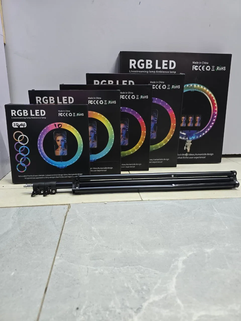 RGB LED Ring Light with Tripod Stand