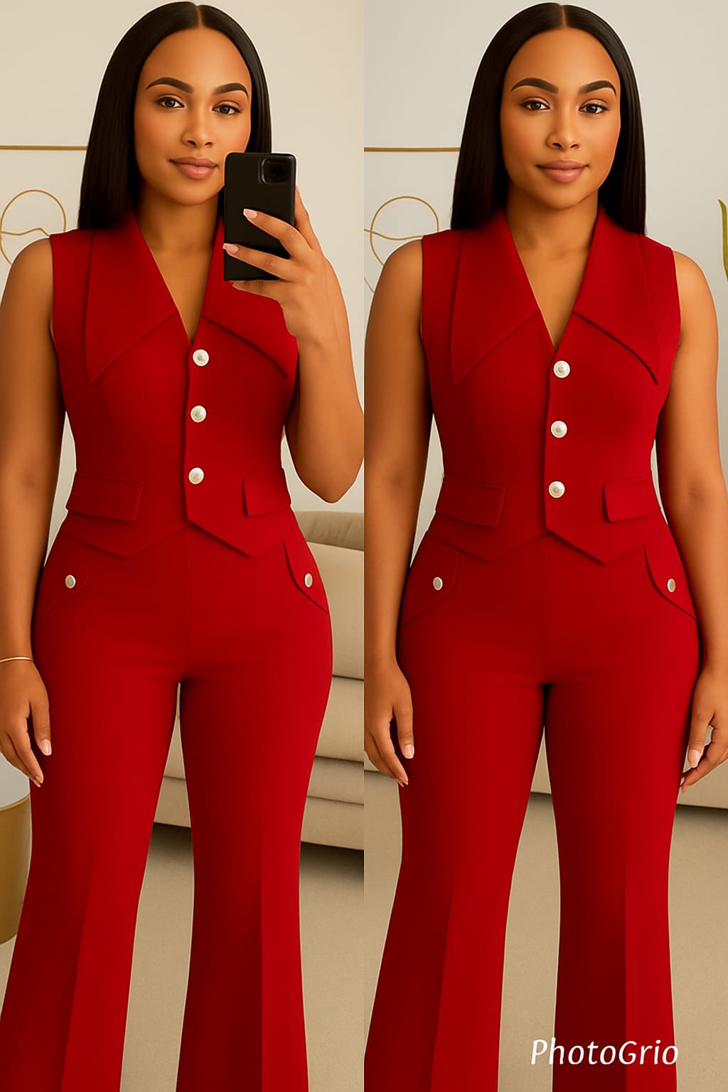 The Boss Silhouette: Tailored Two-Piece Vest Set - Image 6