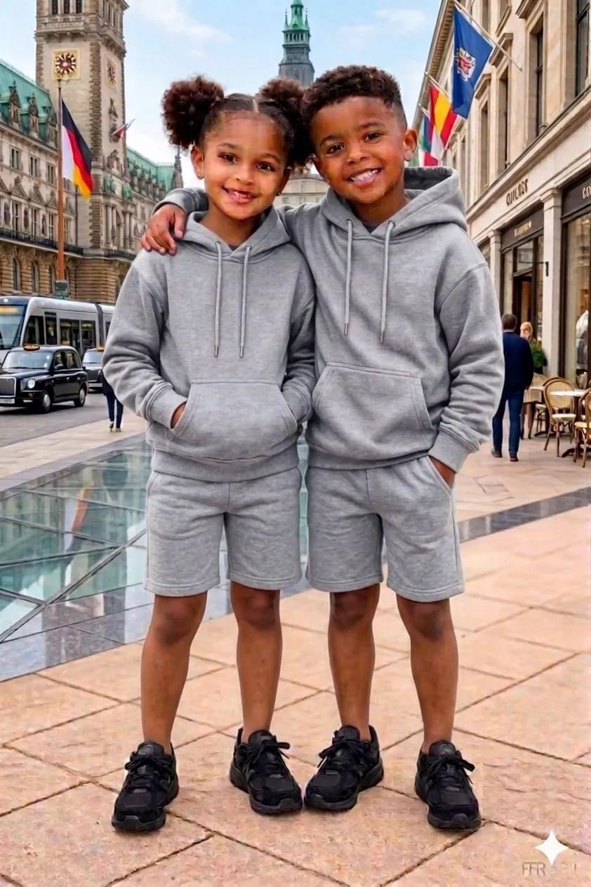 Kids' Essential Two-Piece Hoodie Set - Image 4