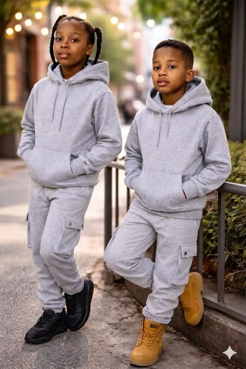 Kids' Heavyweight Cargo Tracksuit - Image 4