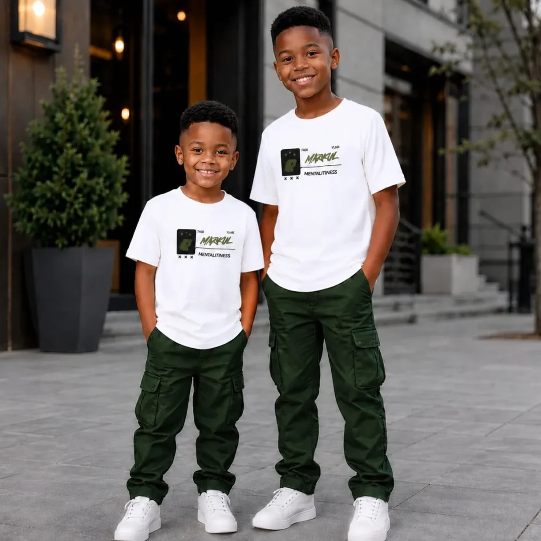 Boys' Graphic Tee & Cargo Pants 2-Piece Set